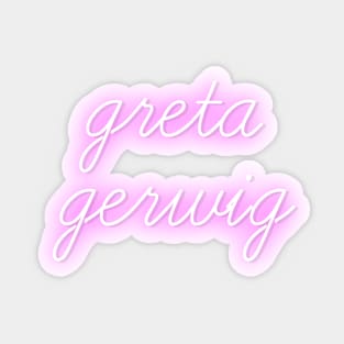 Greta Gerwig in neon pink Sticker